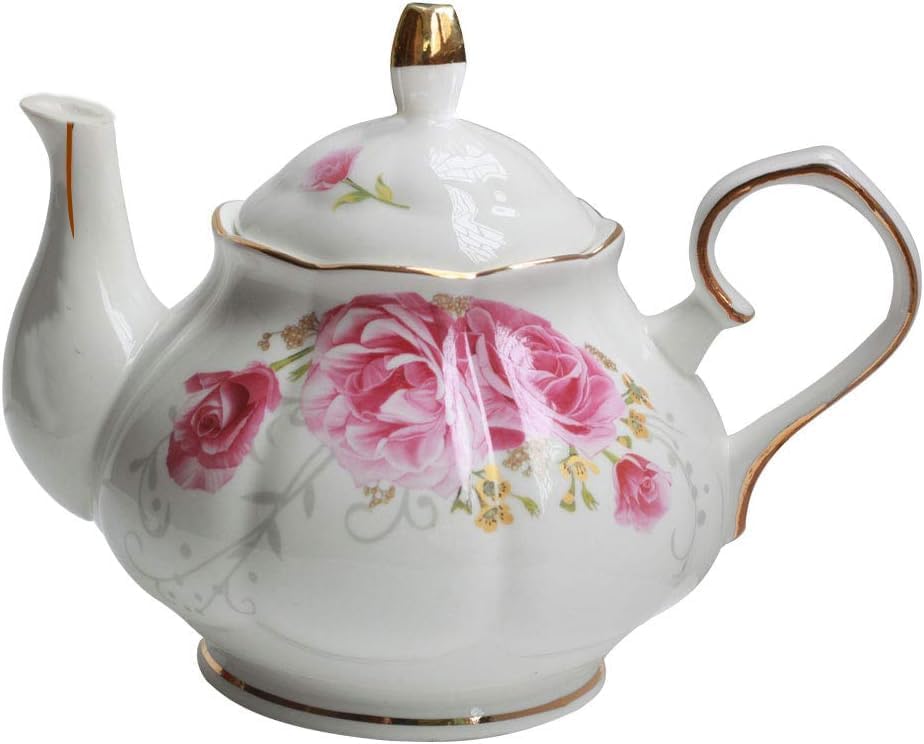 Tea Pot Handmade Ceramic Flowers (Pink)