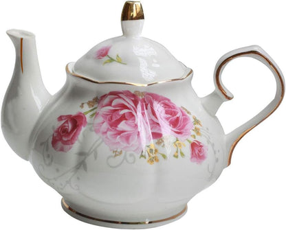 Tea Pot Handmade Ceramic Flowers (Pink)