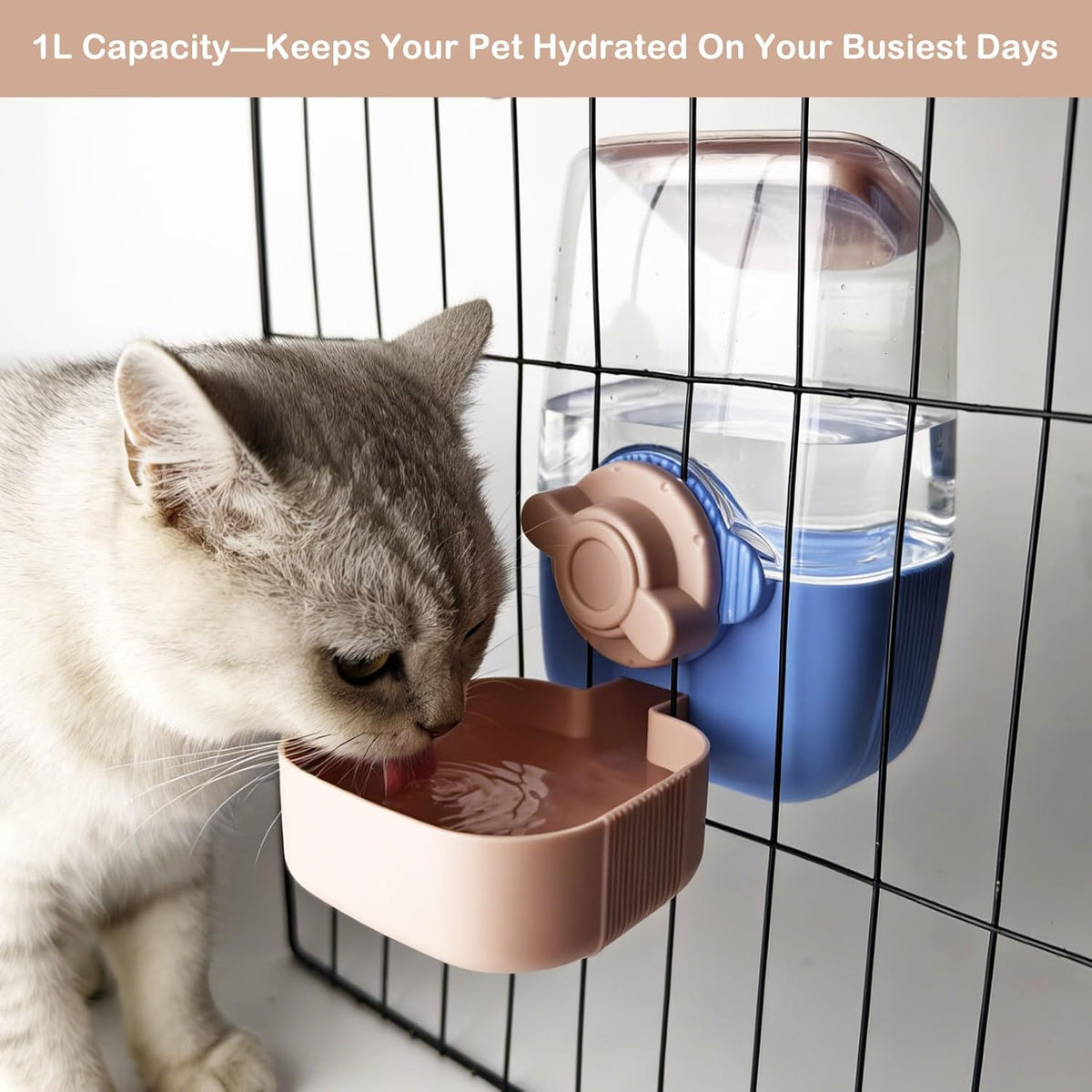 Rabbit Water Bottle, 34oz Pet Hanging Automatic Water Dispenser