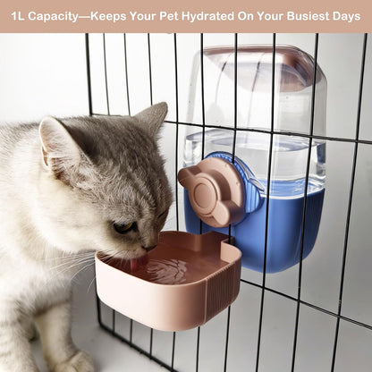 Rabbit Water Bottle, 34oz Pet Hanging Automatic Water Dispenser