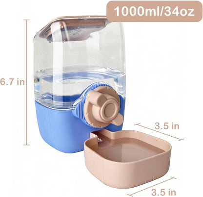 Rabbit Water Bottle, 34oz Pet Hanging Automatic Water Dispenser