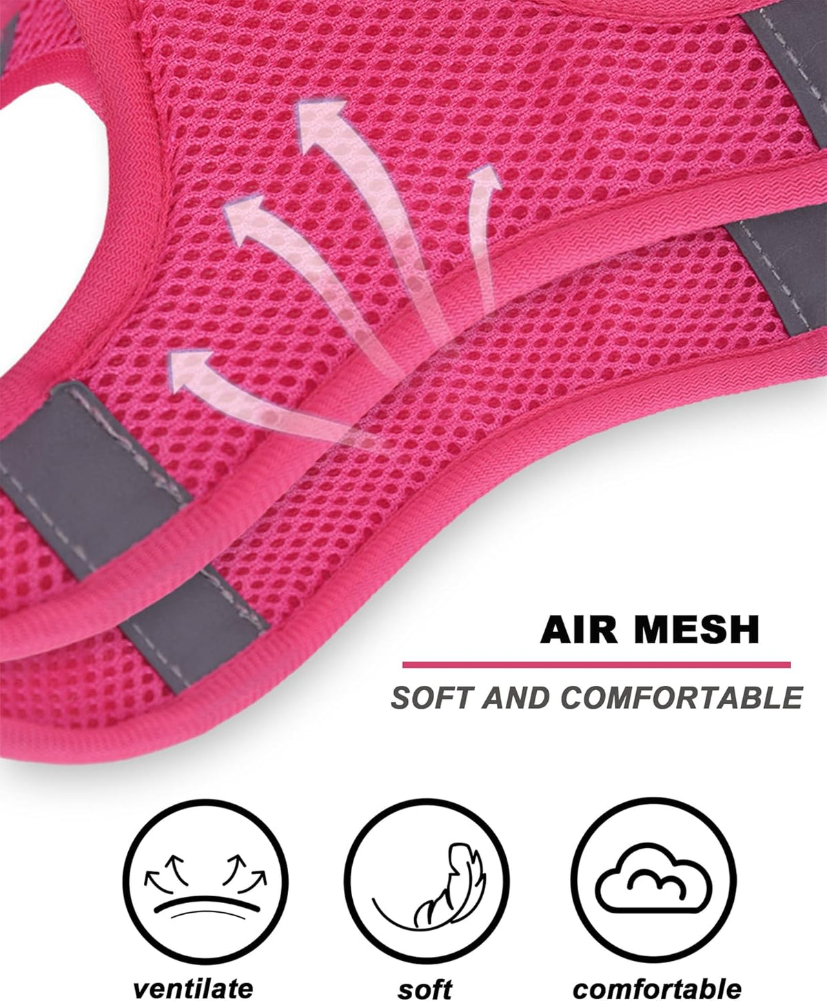 M Peach Flower Pattern Dog Harness and Leash Set,No Escape Puppy Harnesses for Training Walking，Breathable Adjustable Puppy Vest for Small Medium Dogs, Cats (Peach, M)