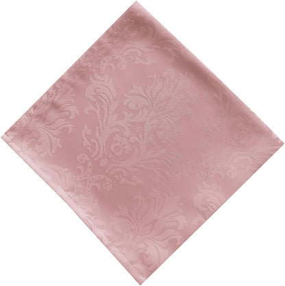 SASTYBALE Pink Cloth Napkins Square 20x20 Inch Set of 4 Pieces/Packs, Floral Jacquard Damask Waterproof Washable Fabric Napkins for Dining, Party, Wedding, Indoor, Outdoor