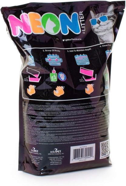 NEON Clumping Silica Gel Crystal Cat Litter, Pink