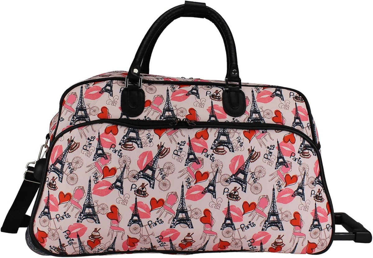 21-Inch Carry-On Rolling Duffel Bag, Paris Pink, One Size