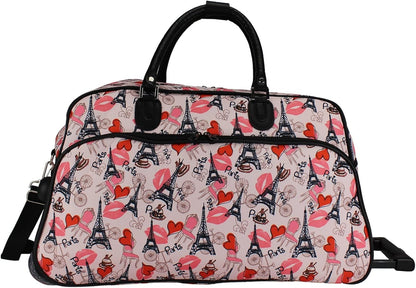 21-Inch Carry-On Rolling Duffel Bag, Paris Pink, One Size