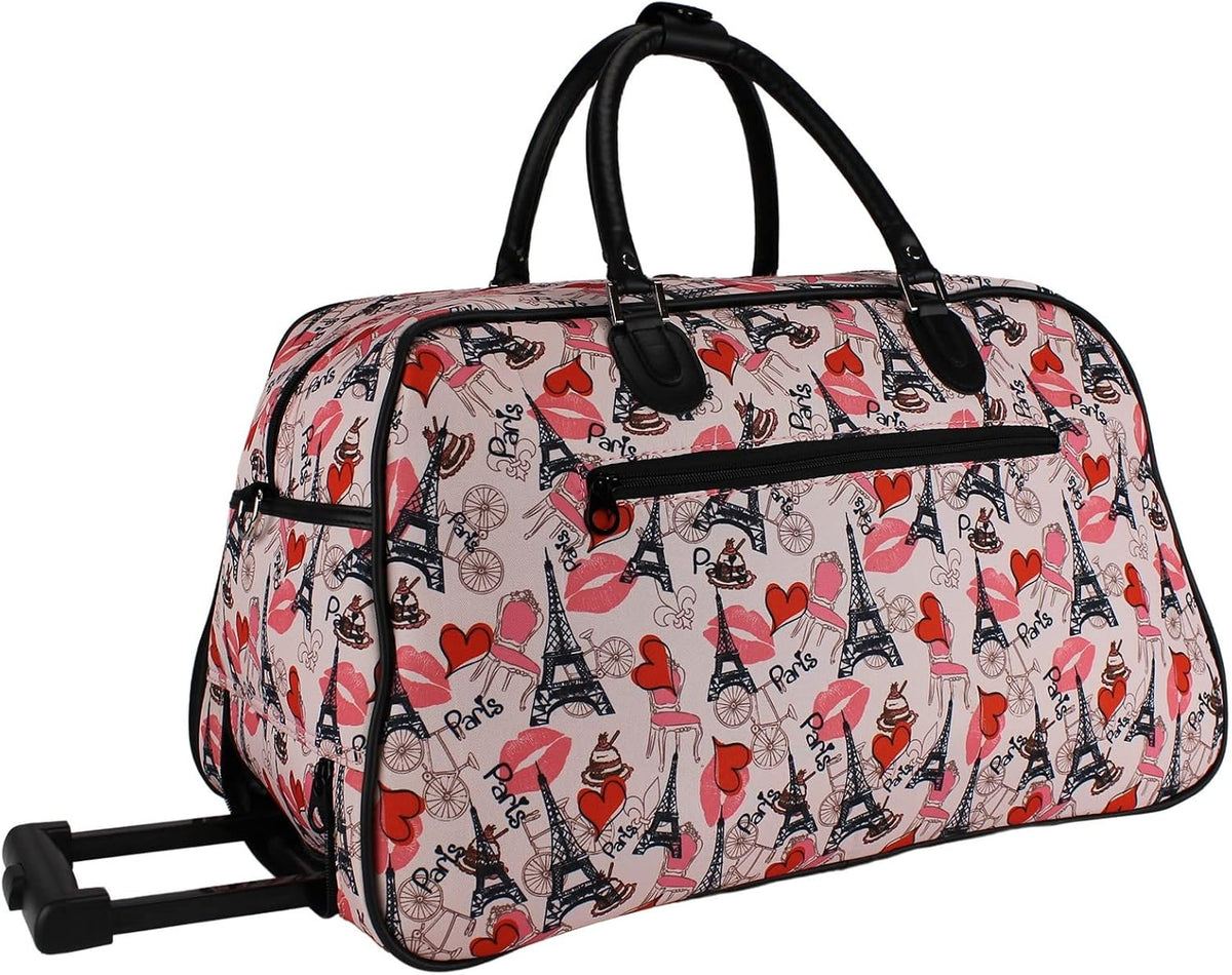 21-Inch Carry-On Rolling Duffel Bag, Paris Pink, One Size