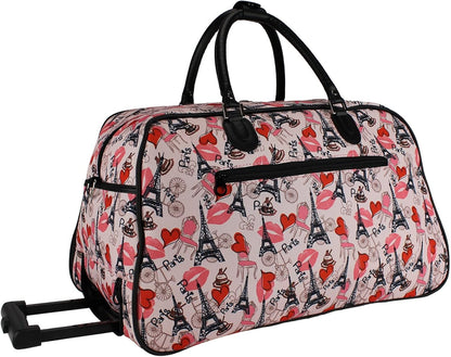 21-Inch Carry-On Rolling Duffel Bag, Paris Pink, One Size