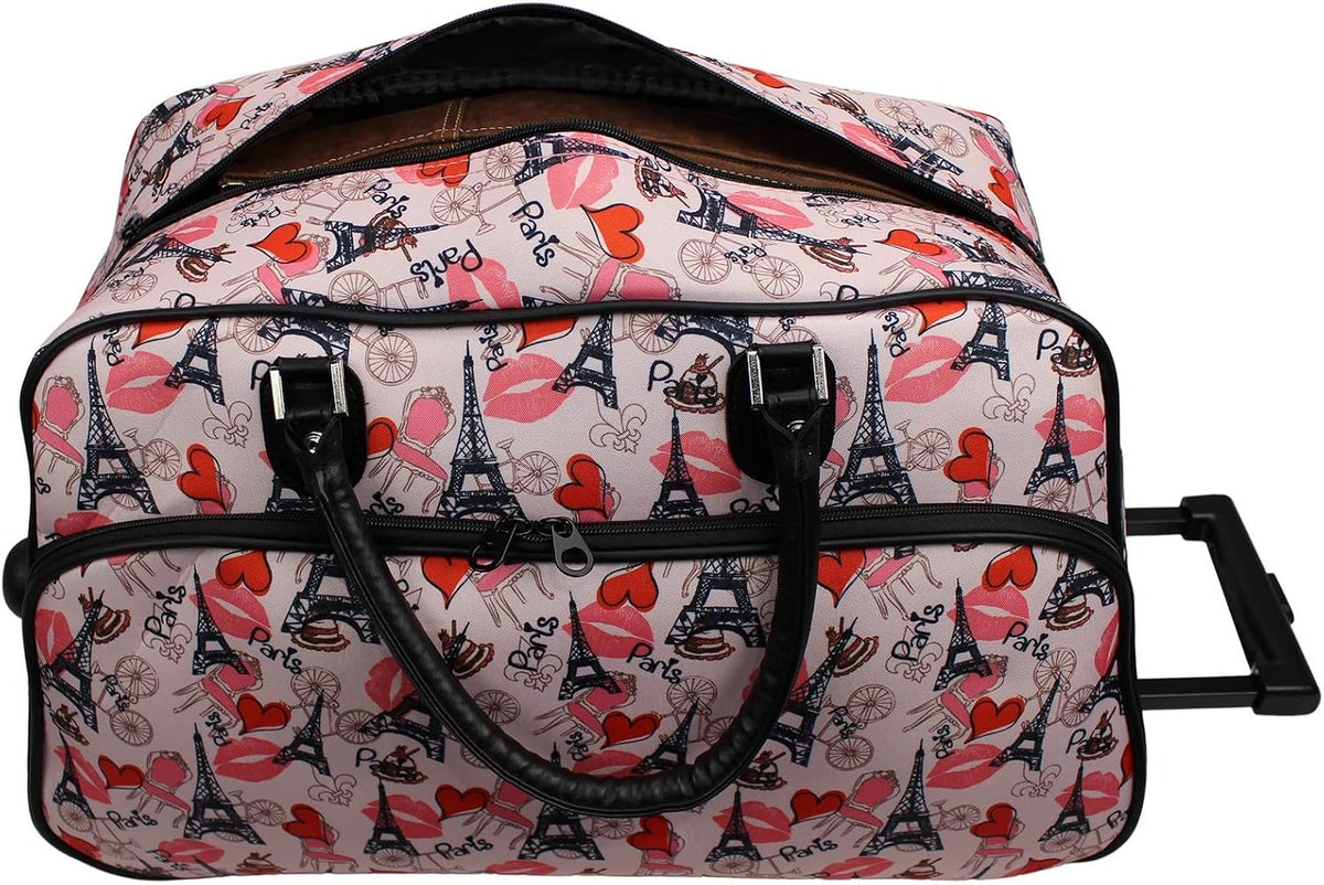 21-Inch Carry-On Rolling Duffel Bag, Paris Pink, One Size