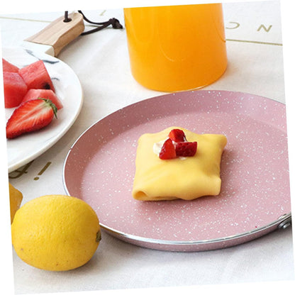 Aluminum Non-Stick Frying Pan 8-Inch Pink Pancake Omelette Pan Dual-Use Kitchen Gadget for Home and Restaurant Cooking