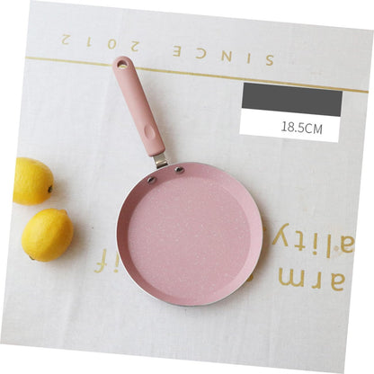 Aluminum Non-Stick Frying Pan 8-Inch Pink Pancake Omelette Pan Dual-Use Kitchen Gadget for Home and Restaurant Cooking