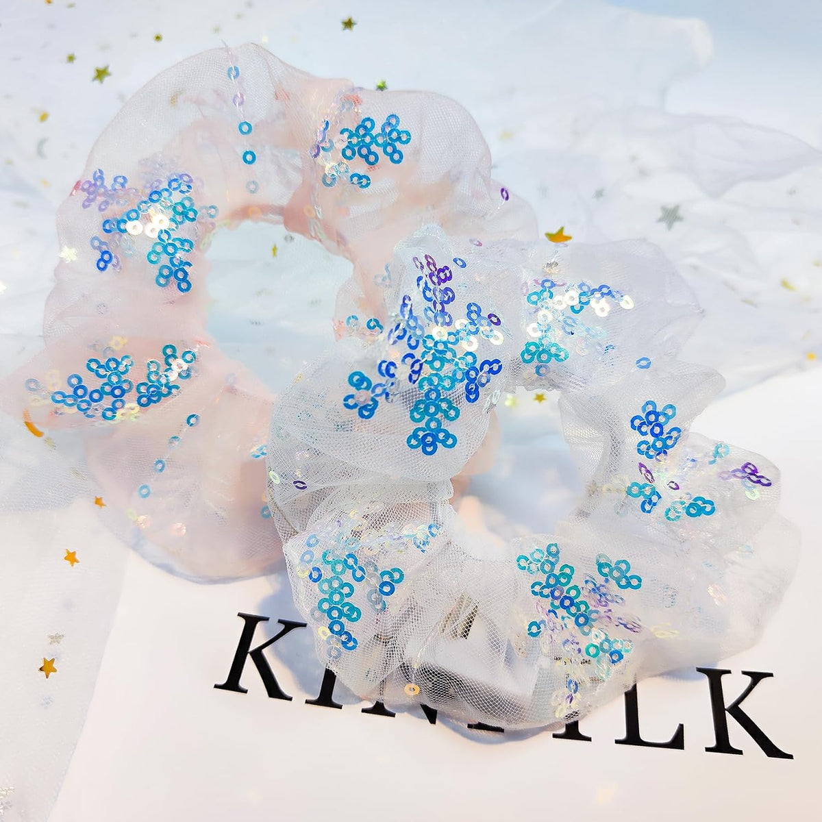 Light Up Scrunchies, Hair Accessories for Girls & Women with Gift Box, Rave Accessories LED Hair Tie for Birthday, Glow in The Dark Party Favors - Gifts for Girls Daughter, Niece, Granddaughter