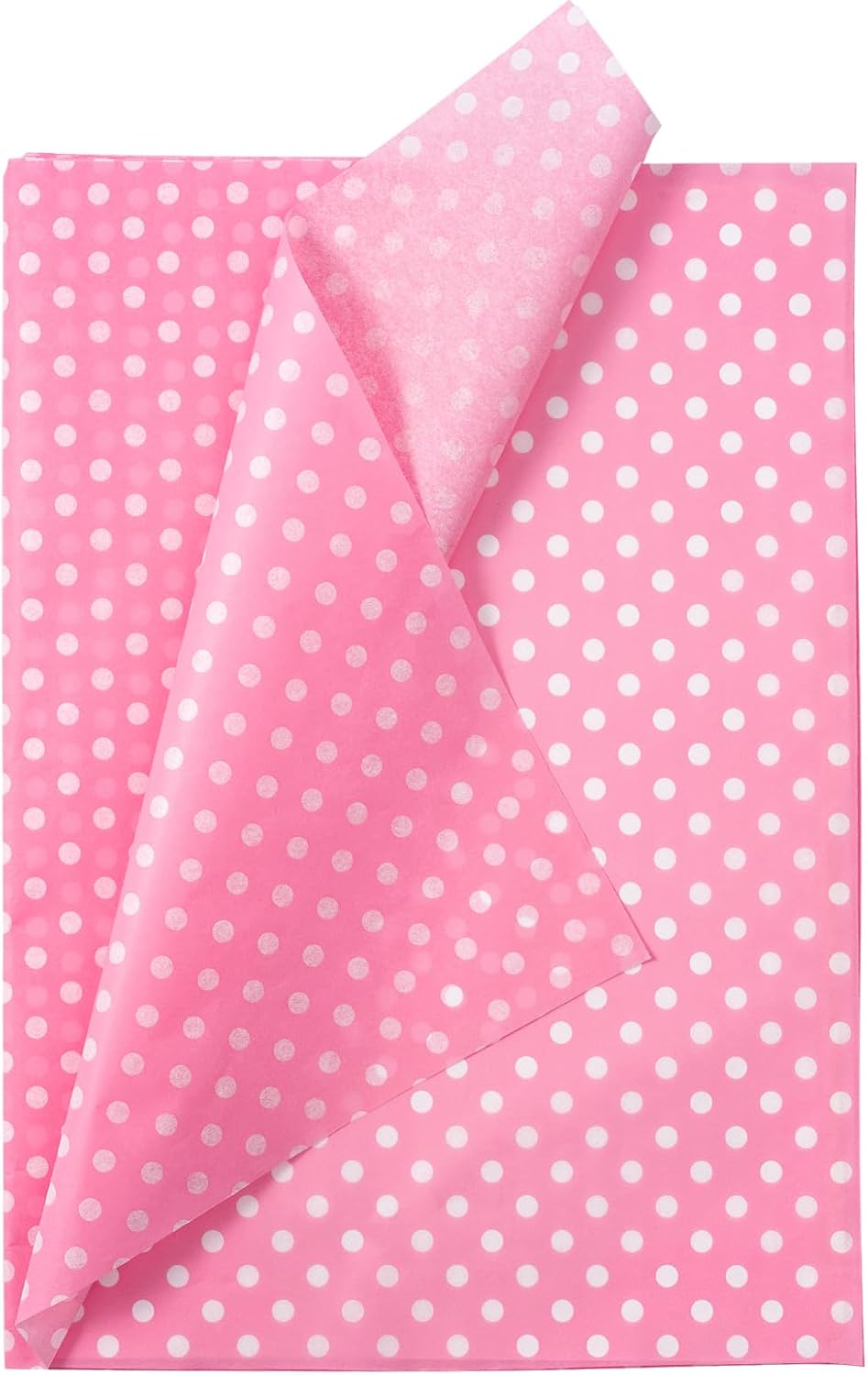 Polka Dots Wrapping Tissue Paper - 30 Sheets 14 x 20 Inch Pink Polka Dots Tissue Paper Bulk for Birthday, Christmas, Wedding, Baby Shower, Art Craft, Party Favor