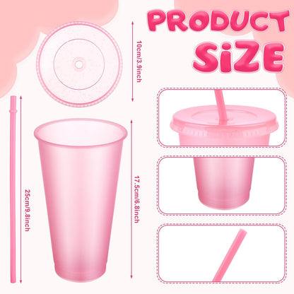 30 Pcs Spa Sleepover Party Supplies for Girls-6 Headband 6 Plush Sleep Eye Mask 6 Velvet Scrunchies 6 Clear Cosmetic Bags 6 Reusable Glitter Cups for Slumber Birthday Favors Gifts (Pink)