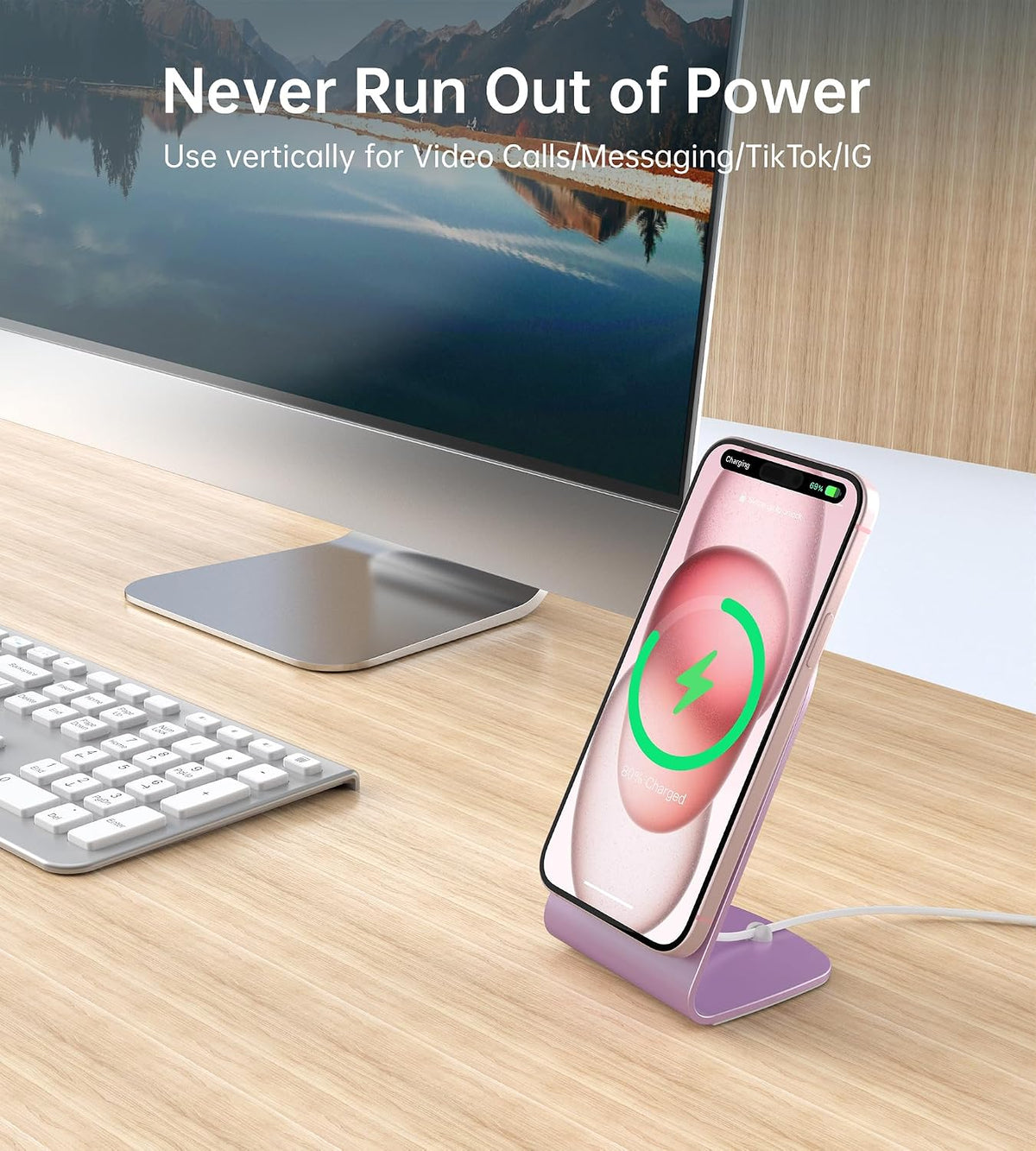 Magnetic Wireless Charger for iPhone 17-12 Series + Aluminum Charger Stand