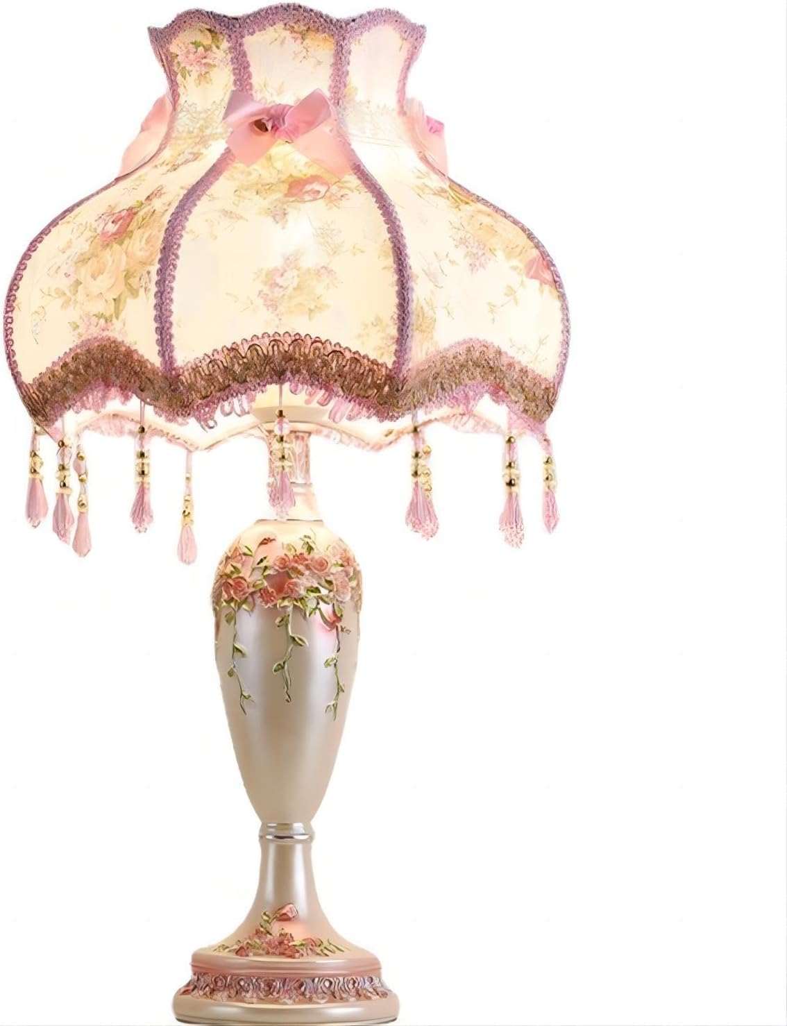 European-Style Garden lamp Creative Warm Pink lamp Bedroom Bedside nightlight