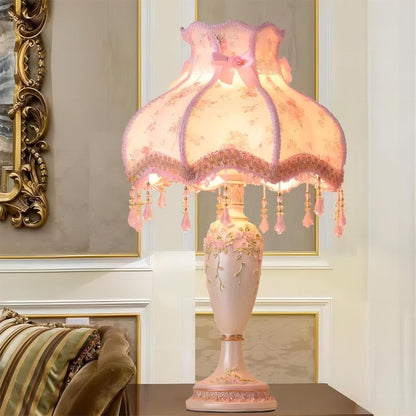 European-Style Garden lamp Creative Warm Pink lamp Bedroom Bedside nightlight