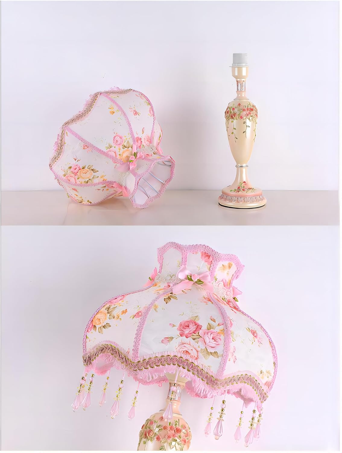European-Style Garden lamp Creative Warm Pink lamp Bedroom Bedside nightlight