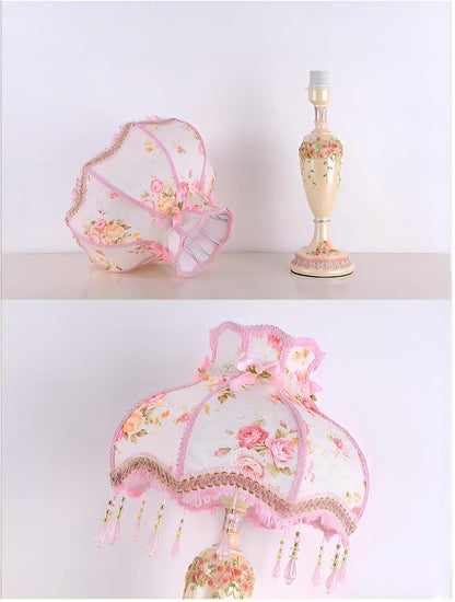 European-Style Garden lamp Creative Warm Pink lamp Bedroom Bedside nightlight