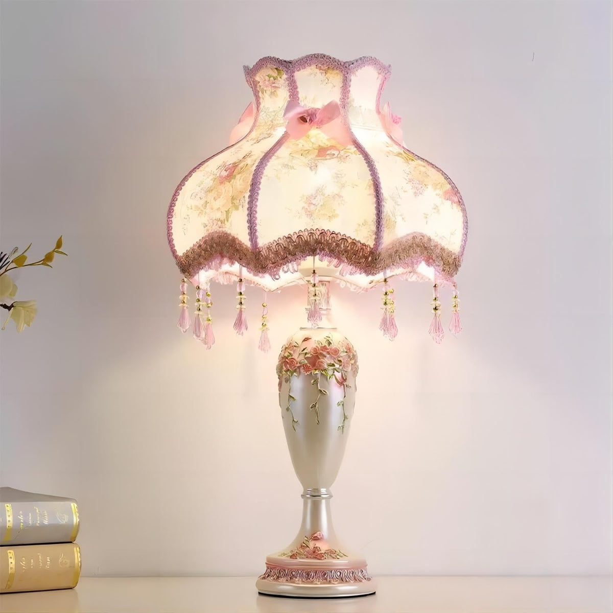 European-Style Garden lamp Creative Warm Pink lamp Bedroom Bedside nightlight