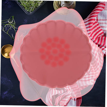 4pcs Silicone Bowl Covers Food-grade Stretchy Lids for Food Storage Airtight Seal for Oven Microwave Refrigerator Kitchen Fruit Silicone Wraps in Pink Light Pink Yellow Green