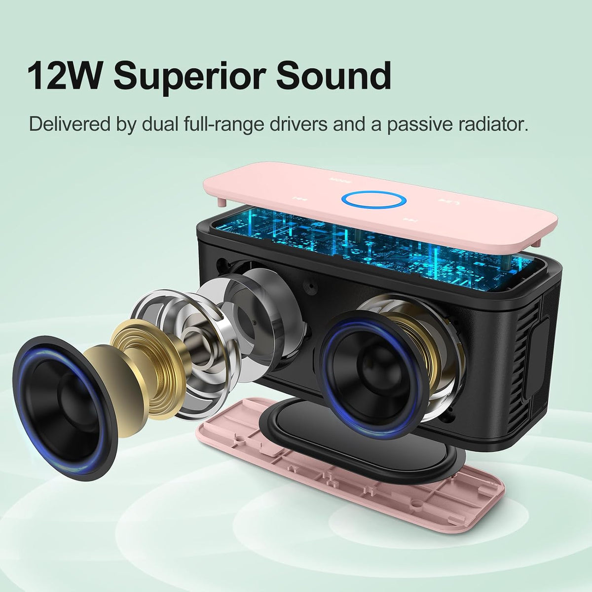 SoundBox Touch Wireless Bluetooth Speaker-12W HD Sound with Rich Bass