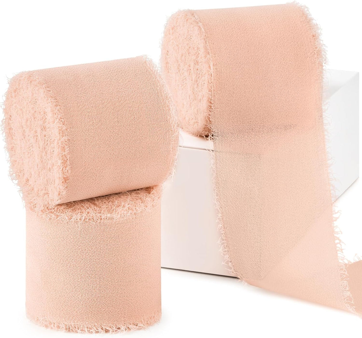 Peach Chiffon Ribbon, 1.5" x 21 Yd