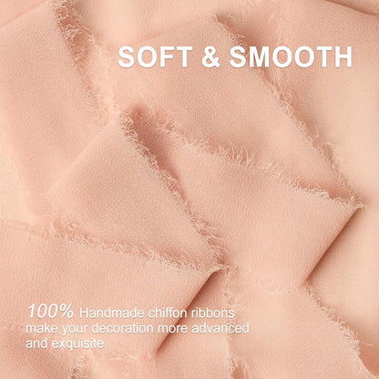 Peach Chiffon Ribbon, 1.5" x 21 Yd
