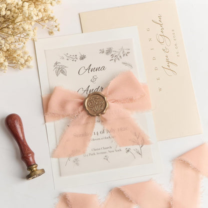 Peach Chiffon Ribbon, 1.5" x 21 Yd