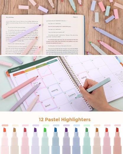 School Supplies Kit, 38 PCS Cute Stationery Set with Large Pencil Case, Pens, Mechanical Pencil Set, Highlighters & Refills, Aesthetic School Supplies for Girls, College, Back to School Pink