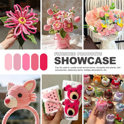 Pipe Cleaners, 500 PCS Pink Pipe Cleaners Crafts