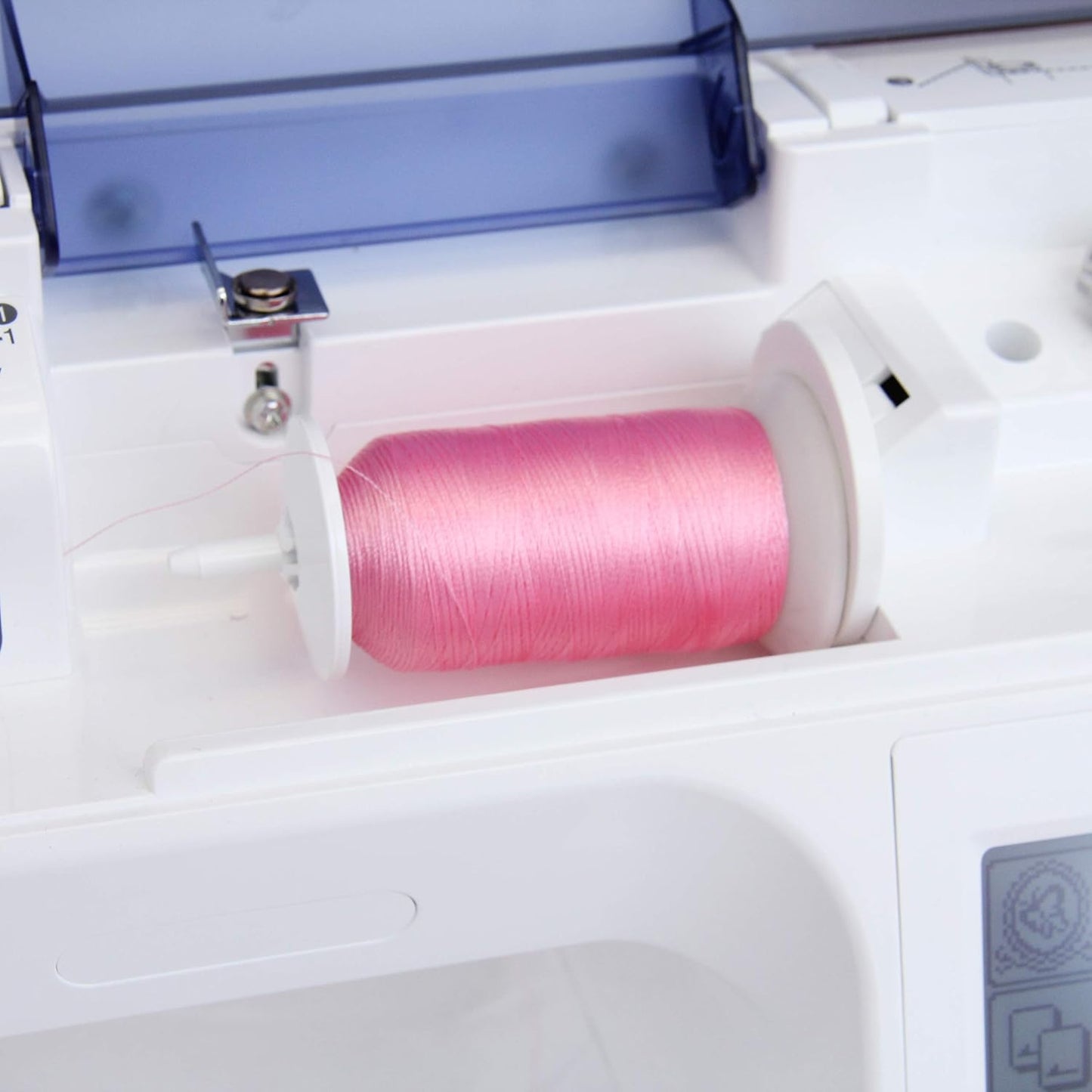 Polyester Machine Embroidery Thread, 1000M 40wt, Blush Pink 166 | 40wt trilobal polyester embroidery thread with bright sheen. Works with home and commercial embroidery and sewing machines.