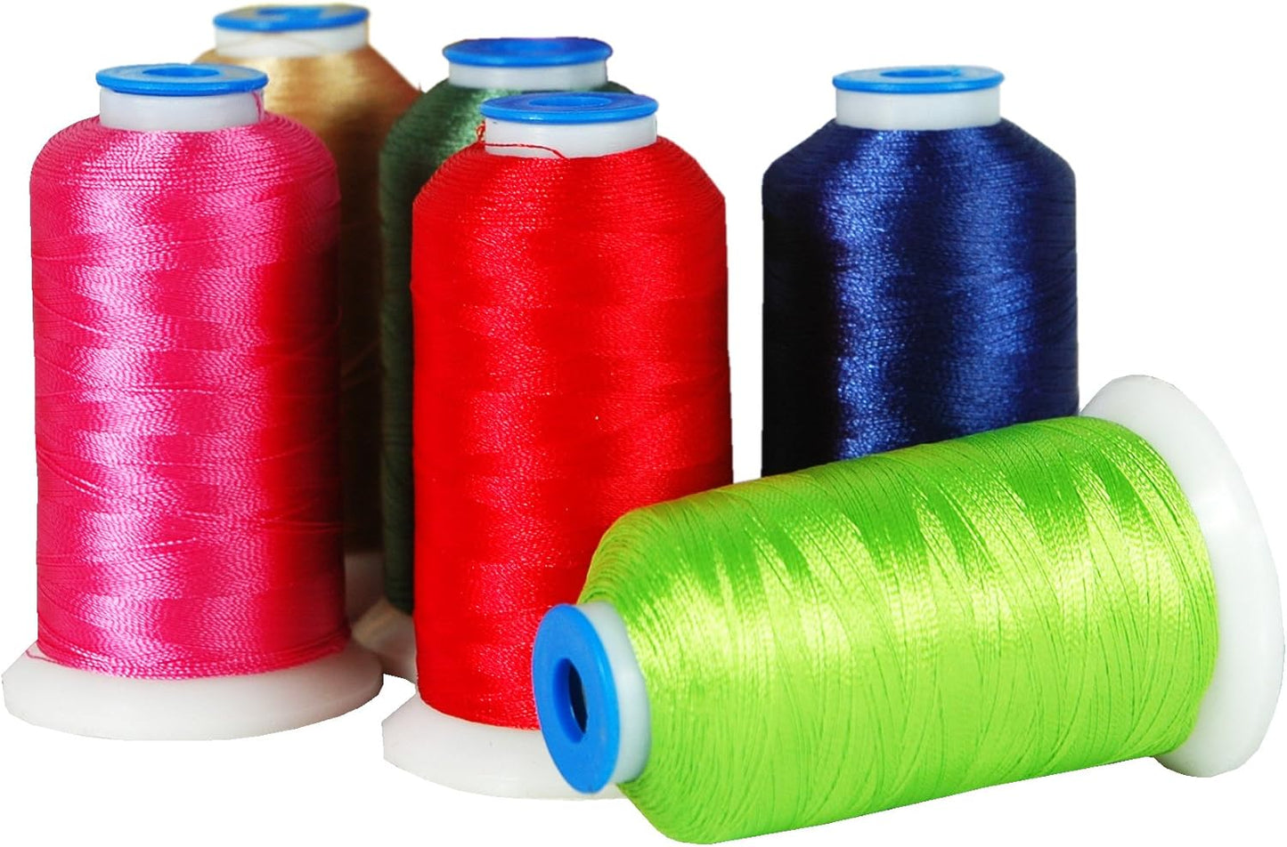 Polyester Machine Embroidery Thread, 1000M 40wt, Blush Pink 166 | 40wt trilobal polyester embroidery thread with bright sheen. Works with home and commercial embroidery and sewing machines.