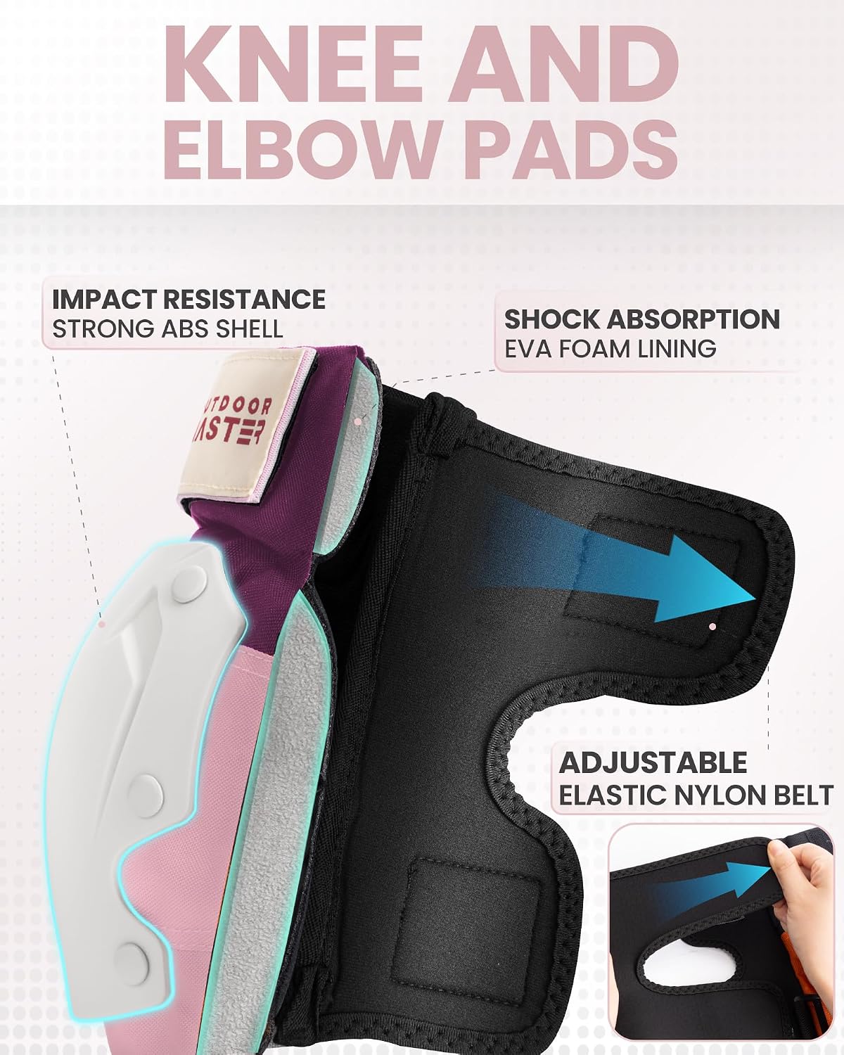 Skate Protective Gear Set for Adult & Youth, Skateboard Helmet Knee and Elbow Pads with Wrist Guards for Scooter, Inline Roller Skating, Skateboarding