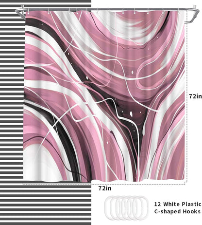 Pink Shower Curtain 72x72inch for Bathroom Decor (Pink)