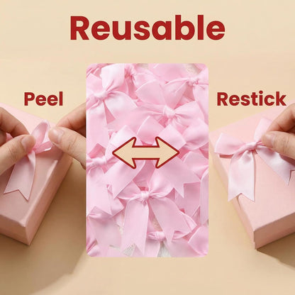 Pink Gift Wrap Bows – 50pcs 3.3 Inch Elegant Satin Bows for Gift Wrapping, Wedding Decor, Baby Shower, Party Decorations, Birthday, Christmas, Anniversary, DIY Crafts, Gift Bags