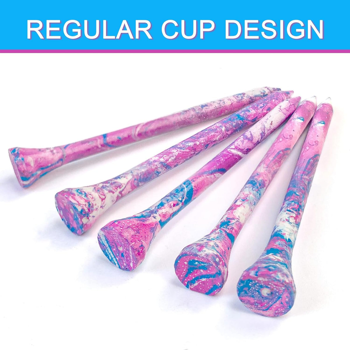 Wood Golf Tees 3-1/4, 2-3/4 inch Golf Tees 100 Pack, Highly Bright Colors Golf Accessories, Durable Long Golf Tee