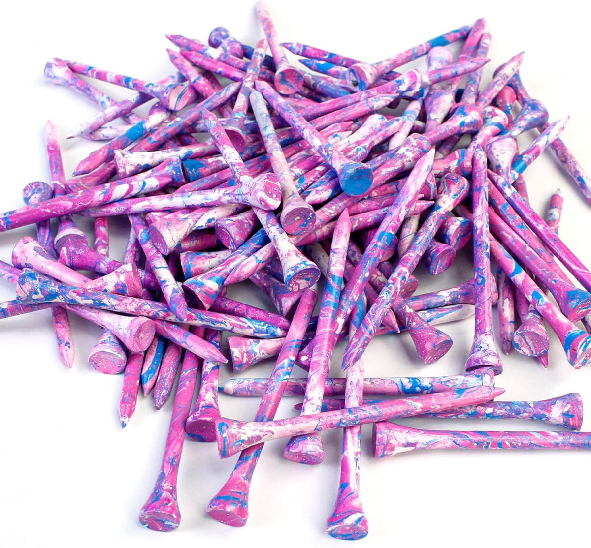 Wood Golf Tees 3-1/4, 2-3/4 inch Golf Tees 100 Pack, Highly Bright Colors Golf Accessories, Durable Long Golf Tee
