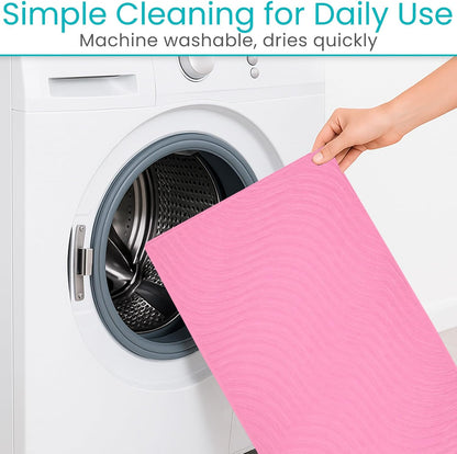 Non-Slip Bath Mat with Suction Cups - 28" x 16" Extra Large Rubber Mat