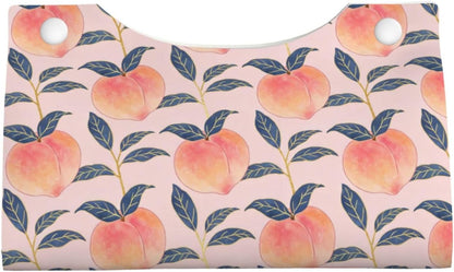 Peach Tissue Box Cover Holder Rectangle Leather Tissue Cover for Car, Waterproof Tissue Box Holder for Office, Bathroom, Bedroom