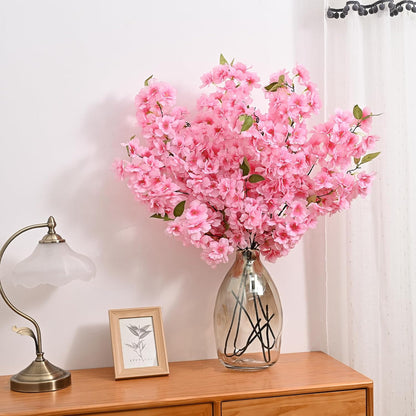 3 Pcs Artificial Cherry Blossom Branches 40'' Cherry Blossom Tree Decor