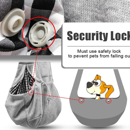 Tomkas Small Dog Sling Carrier - Classic Pocket Classic Strap - for 3-12 lbs Pets(Grey)
