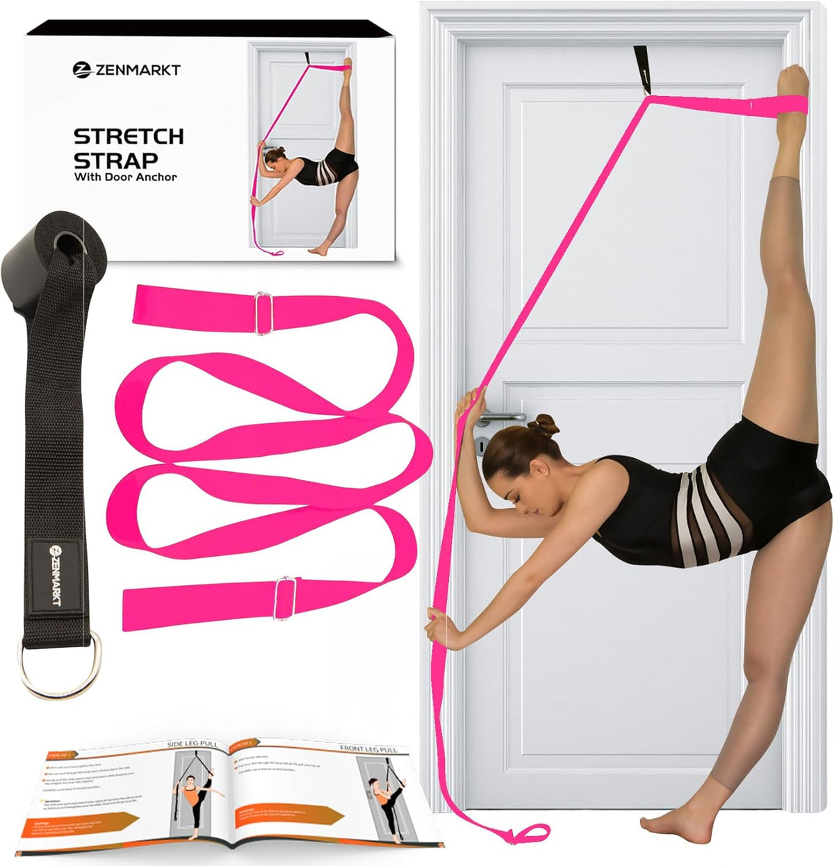 Stretching Strap with Door Anchor for Splits and Flexibility Training