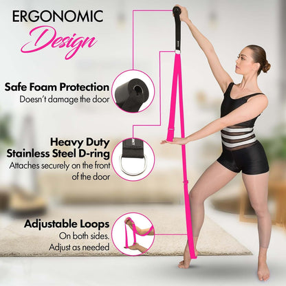 Stretching Strap with Door Anchor for Splits and Flexibility Training