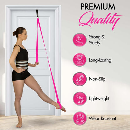 Stretching Strap with Door Anchor for Splits and Flexibility Training