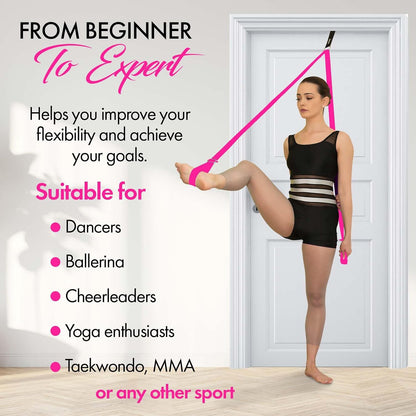 Stretching Strap with Door Anchor for Splits and Flexibility Training