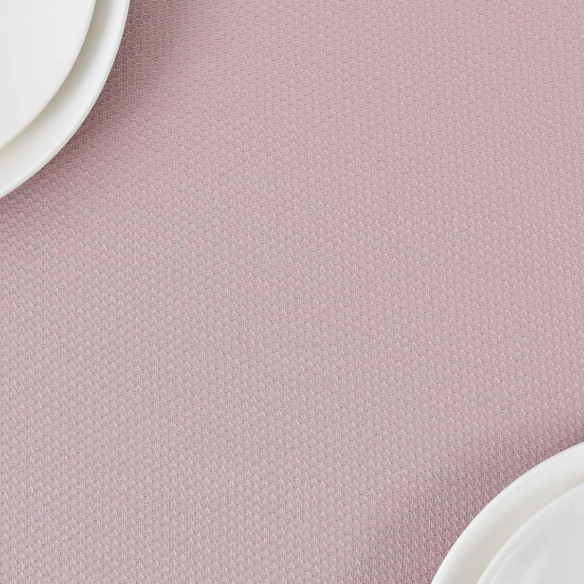 Rectangle Textured Tablecloth Waterproof Spillproof Wrinkle Free Table Cloth, Kitchen Dinning Tabletop Decoration, Fabric Table Cover for Outdoor and Indoor Use, 52 x 70 Inch, Dusty Pink