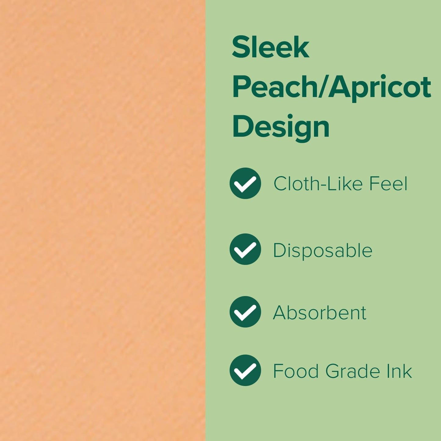 SimuLinen Peach, Apricot Beverage Napkins - Soft Linen-Feel Disposable Cocktail Napkins, Absorbent with Cloth-Like Texture - Pack of 250