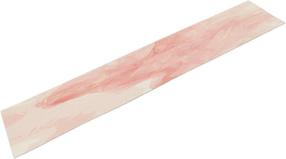 Marble Table Runner Pink Gold Texture Pattern Table Runner Table Cloth Decoration Dresser Garden Farmhouse Wedding Party Vacation Dinner Home 13x36 inches