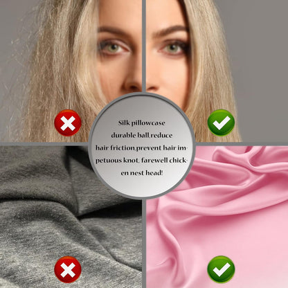 Mulberry Silk Pillowcase for Hair and Skin Standard Size 20"X 26" Pillow Case with Hidden Zipper Soft Breathable Smooth Cooling Silk Pillow Covers for Sleeping (Pink,Standard,1Pcs)